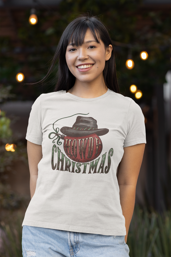 Howdy Christmas Women's  T-Shirt, Western Christmas T-Shirt, Country Christmas Tshirt