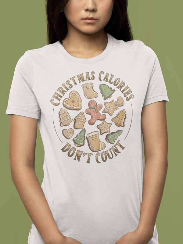 Funny Christmas Food t-shirt, Christmas Calories Don't Count t-shirt
