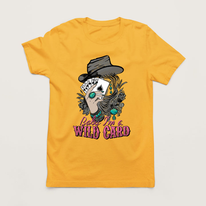 Baby I'm a Wild Card: Women's Western American Patriotic T-Shirt