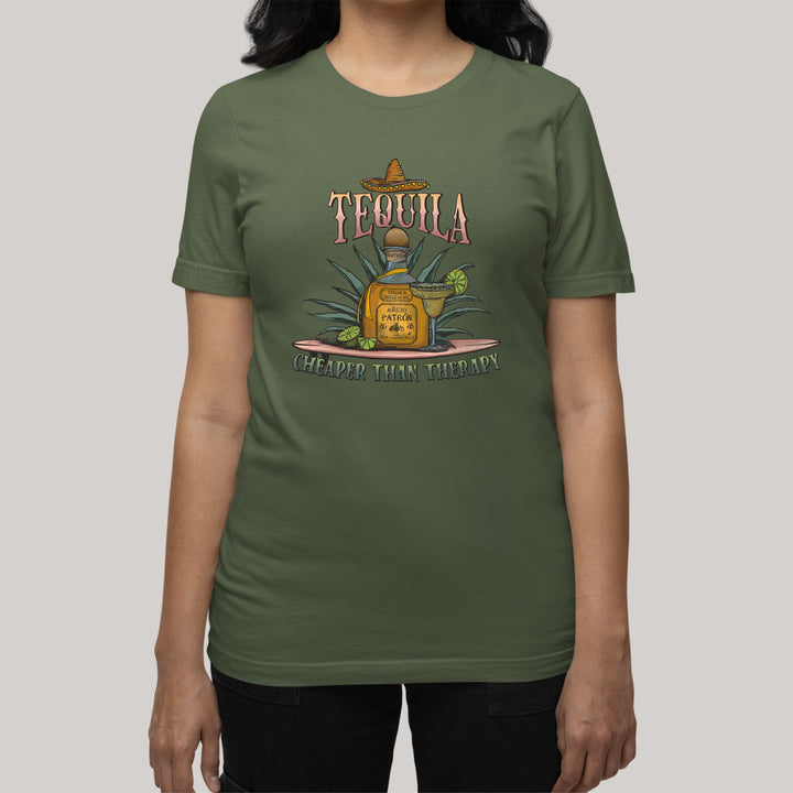 Women's Western T-Shirt - Tequila Cheaper Than Therapy