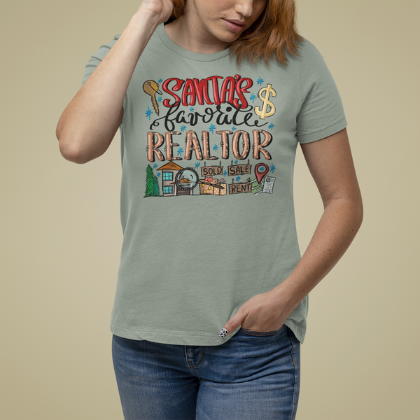 Santa's Favorite Realtor T-shirt,  Realtor T-shirt, Christmas T-shirt
