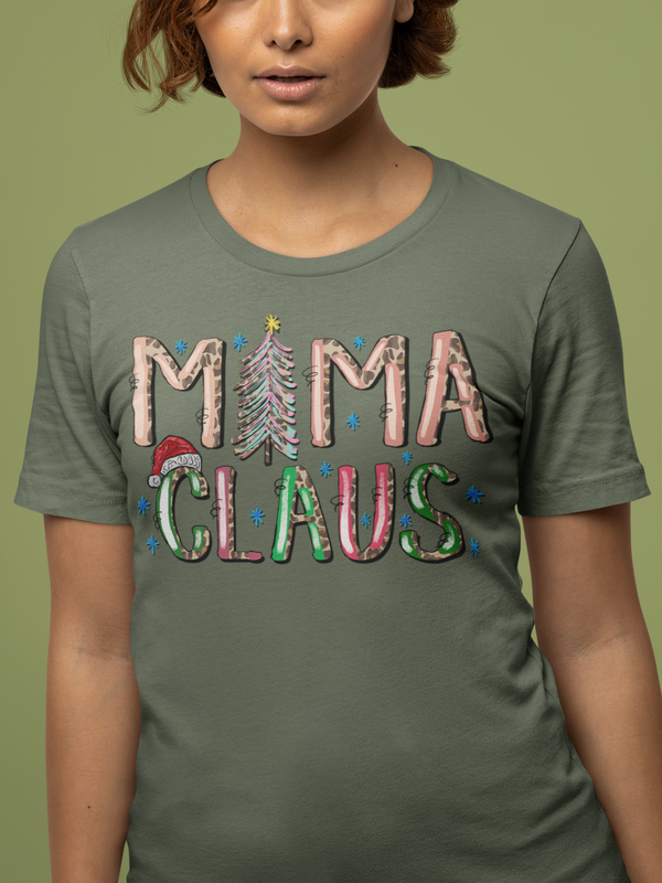Mama Claus T-shirt, Christmas Mama T-shirt, Merry Christmas Mom T-shirt