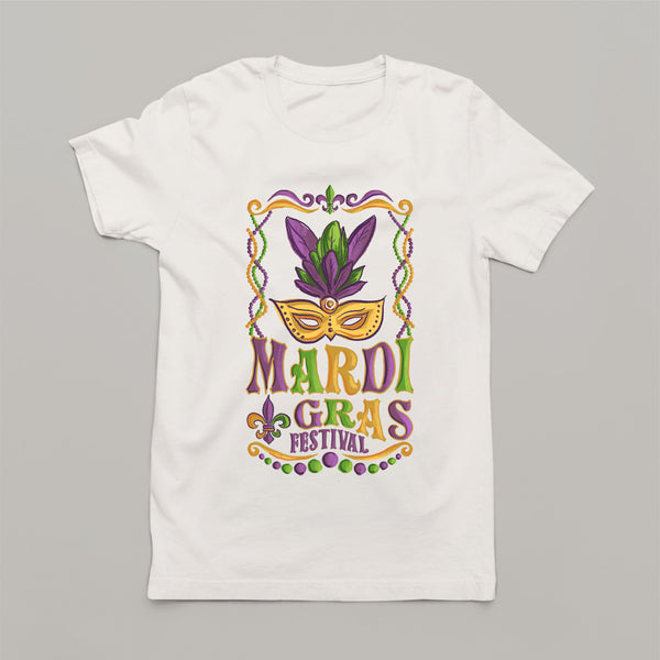 Mardi Gras Festival: Women's Cowboy Patriotic T-Shirt with Holiday Symbols