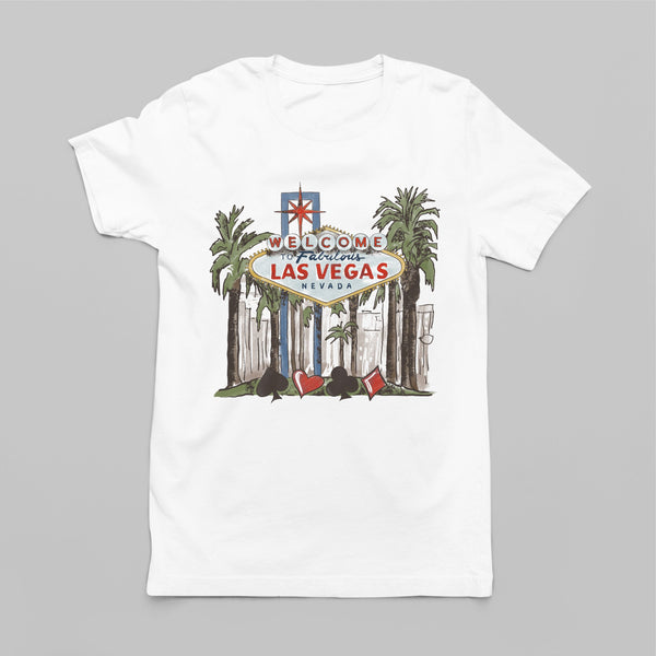 Welcome to Fabulous Las Vegas Sign: Women's Country American Patriotic T-Shirt
