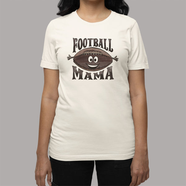 Football Mama: Women's American Patriotic Football Fan T-Shirt for Mom