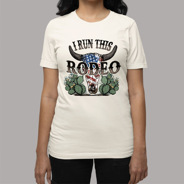 Rodeo Royalty: Women's Western American Patriotic T-Shirt