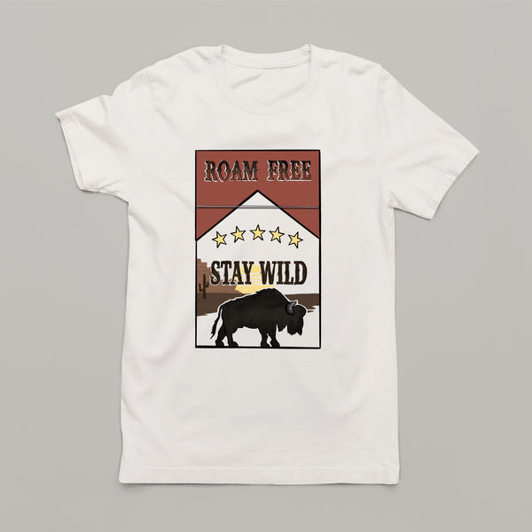 Wild West Roamer: Women's Western American Patriotic T-Shirt