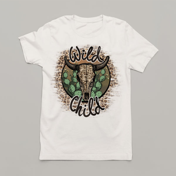 Wild Child Spirit: Women's Western American Patriotic T-Shirt