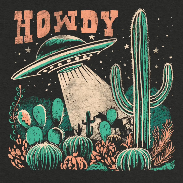 HOWDY, UFO cow abduction: Men's Western T-Shirt