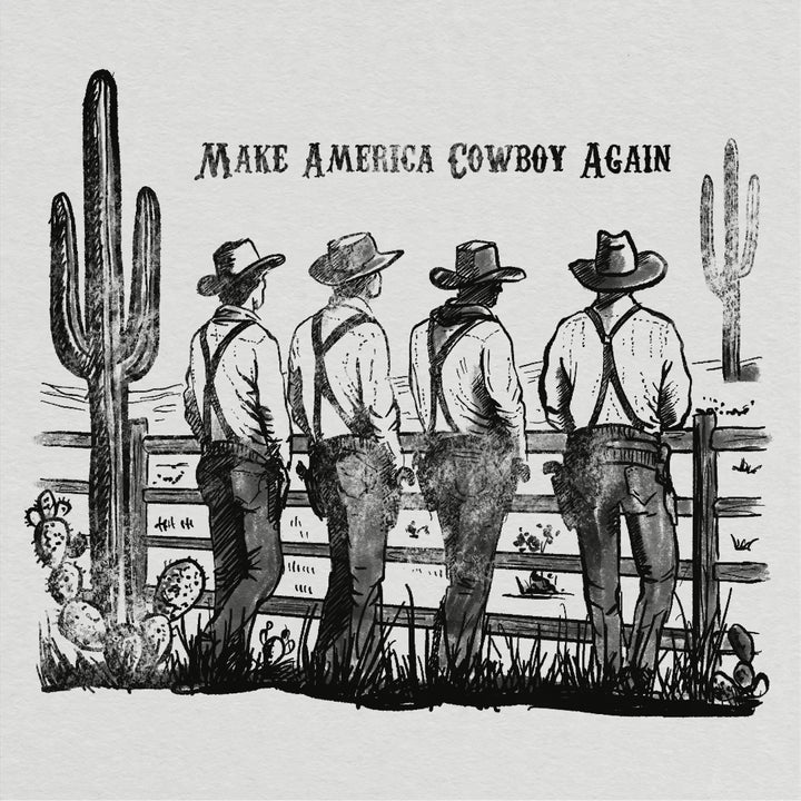 Women's Patriotic Western T-Shirt - Make America Cowboy Again