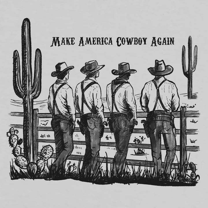 Women's Patriotic Western T-Shirt - Make America Cowboy Again