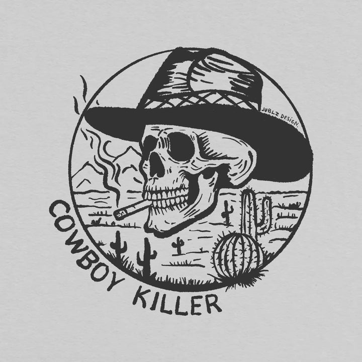 Women's Western T-Shirt - Cowboy Killer Skull Design