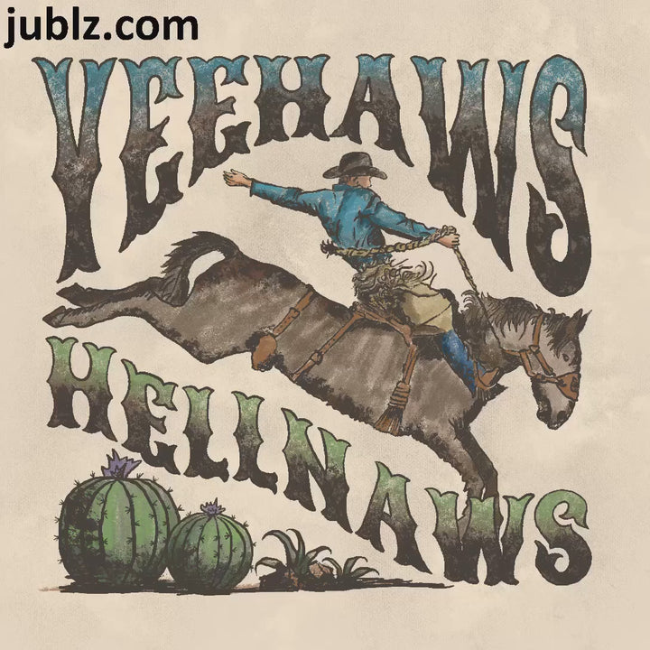 Yeehaws & Hellnaws: Women's Country Western Patriotic T-Shirt 